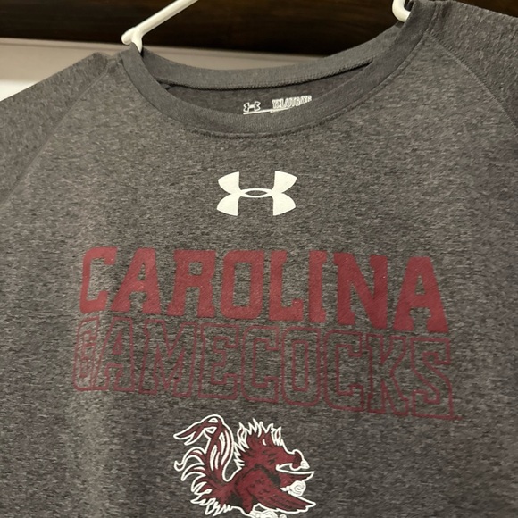 Under Armour Gray Carolina Gamecocks long sleeve shirt EUC - Picture 1 of 4